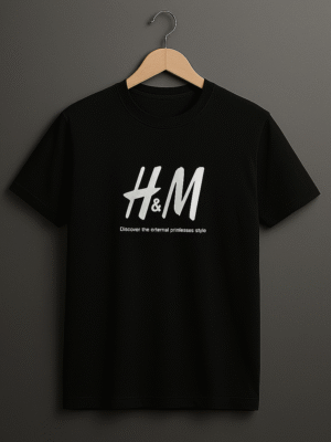 Men’s Black Oversized Graphic T-Shirt | “The Ugly Truth Behind H&M”