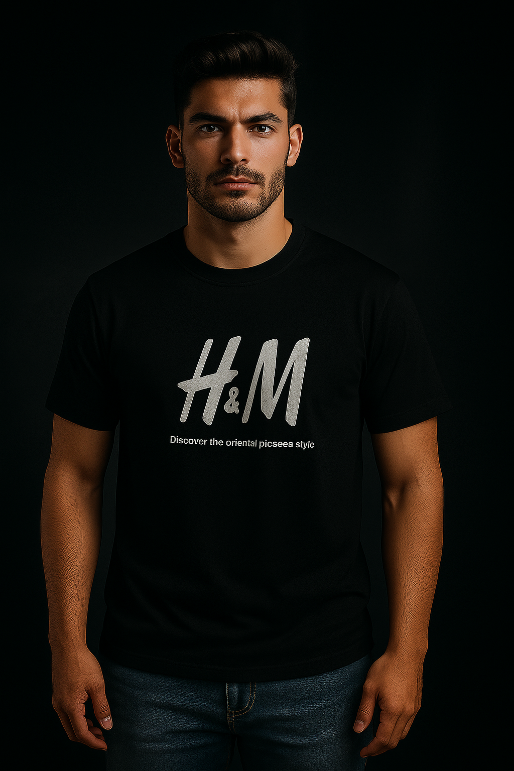 Men’s Black Oversized Graphic T-Shirt | “The Ugly Truth Behind H&M”
